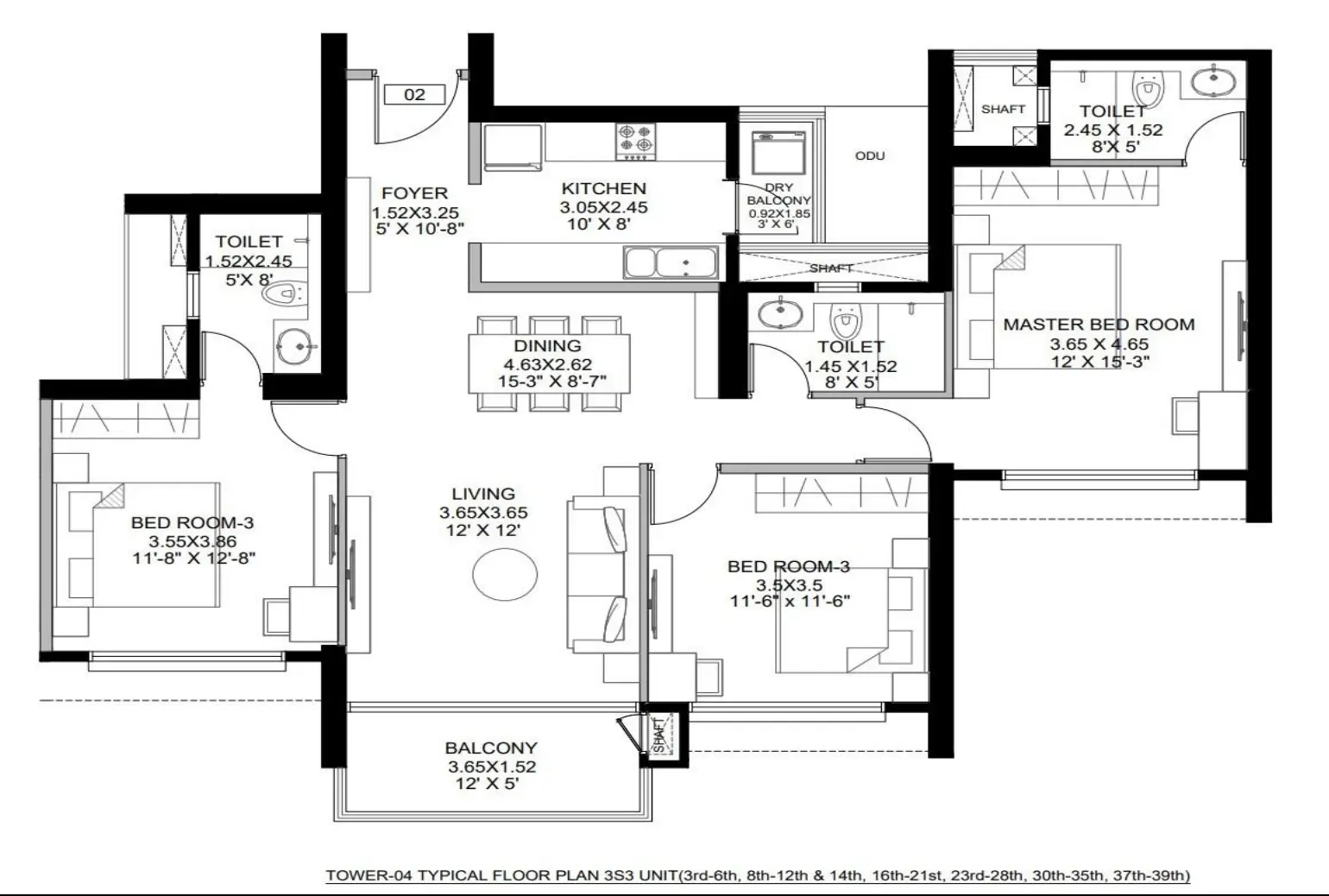 5 BHK-800  SqFt